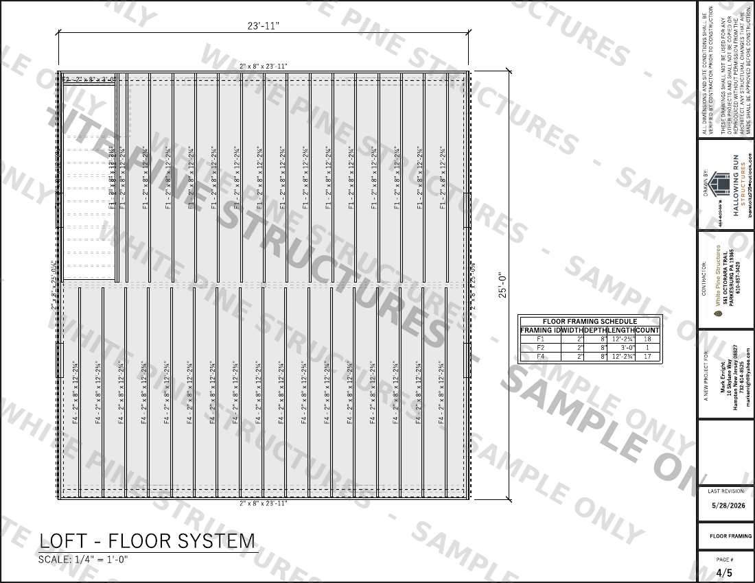 Sample engineering plan - Floor Framing Plan